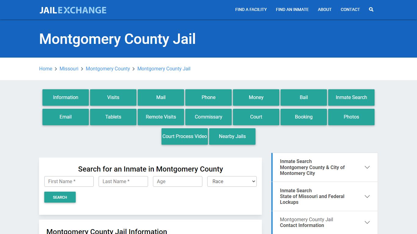 Montgomery County Jail Roster Lookup, MO, Inmate Search